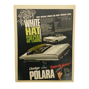 1968 Dodge Polara Vintage Print Ad White Hat Special Dodge Fever - Bild 1 von 2