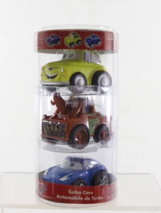 Disney Store Pixar Turbo Cars Paquete de 3 Pull Back Motor Nuevo en Paquete 2006 - Imagen 1 de 5