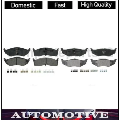 Conjunto de 2 pastilhas de freio dianteiras traseiras compatíveis com Dodge Intrepid 3.5L 2.7L 3.2L Chrysler 300M 3.5L - Imagem 1 de 4