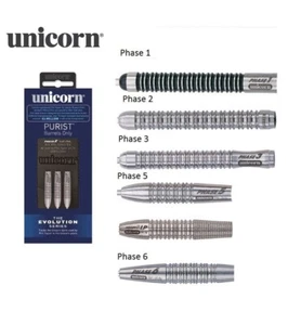 Einhorn Phil Taylor puristischer Wolframstahlspitzenpfeil - nur Fässer - alle Phasen - Bild 1 von 1