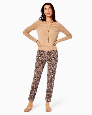 PANTALÓN ELÁSTICO LILLY PULITZER KELLY, ÓNIX CHOCOLATE, MI LUGAR FAVORITO, NUEVO CON ETIQUETAS $158 Foto 1 de 4