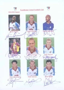 Scunthorpe United FC - Signed Team Sheet - COA (29107) - Picture 1 of 1