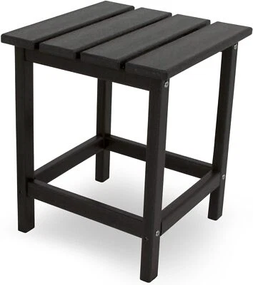 POLYWOOD ECT18BL Long Island 18" Side Table, Black  - Image 1 of 4