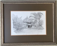 Don D'ulitt "Kona Inn Kailua, Kona Hawaii"  Limited Ed. Print of Drawing