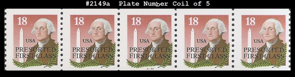 USA5 #2149a MNH PNC5 Pl #33333 Gloss Gum George Washington & Monument - Image 1 of 1
