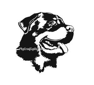 Rottweiler Car Sticker Vinyl Decal Rottie Head Dog Breed Medium 13x12cm - Picture 1 of 5
