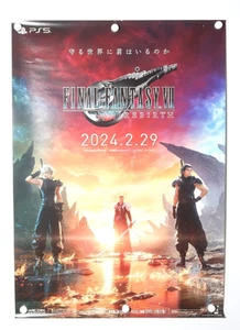 2024 PS5 playstation FINAL FANTASY VII REBIRTH promotional B2 poster - Imagen 1 de 9