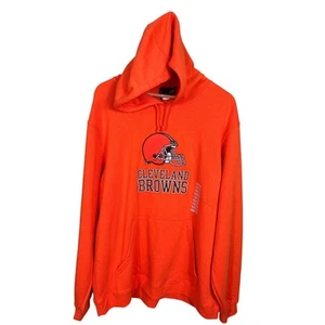 NFL Cleveland Browns Men's Size XL Sports Equipment Orange Jacket Sweater Hoodie - Picture 1 of 11