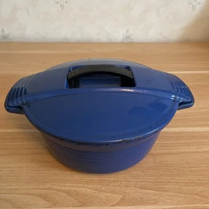 Cazuela vintage Le Creuset con tapa azul tamaño 26 26 cm hierro fundido Francia - Imagen 1 de 24