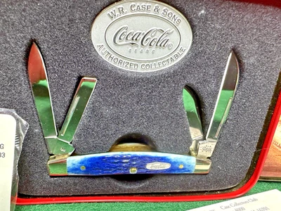 2003 Vintage NOS CASE XX Coca Cola Tin Blue MINI CONGRESS KNIFE 6468 SS #64730 - Image 1 of 4