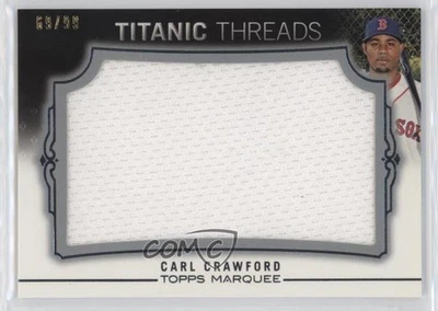 2011 Topps Marquee Titanic Threads Jumbo Relics /99 Carl Crawford #TTJR-90 - Image 1 of 2