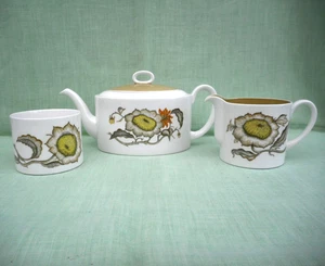 Retro Susie Cooper "Girasole" teiera, lattiera, zuccheriera set - 800 ml - Foto 1 di 15