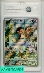 Pokémon Scar Violet Obs Flames 2023 ETB BSP IR CHARMANDER #44 ETIQUETA 9 - Imagen 1 de 3
