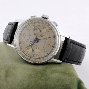 VINTAGE FINE RALCO CHRONOGRAPH LANDERON MANUAL WIND SWISS WATCH W/ ORIGINAL DIAL - Picture 1 of 13