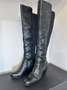 SAKS FIVE AVE. DAMEN STIEFEL KNIEHOCH "NELLIE" ~ LEDER & STOFF STIEFEL ~ Gr. 7,5 - Bild 1 von 20