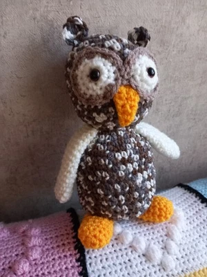 Häkeltiere Amigurumi  Eule Kuscheltier Geschenk 🎁 Weihnachten 🎄 Gehäkelt - Bild 1 von 3