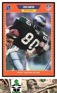 1989 Pro Set #314 Cris Carter RC - Philadelphia Eagles - Picture 1 of 2