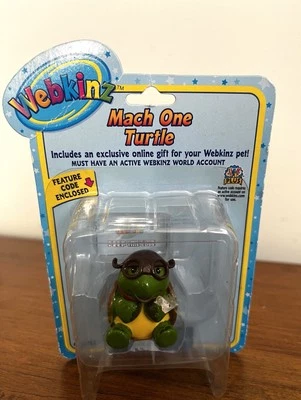 NEW W/ SEALED CODE Webkinz Mach One Turtle Figure Series 2 Feature Ganz Figurine - Image 1 of 2