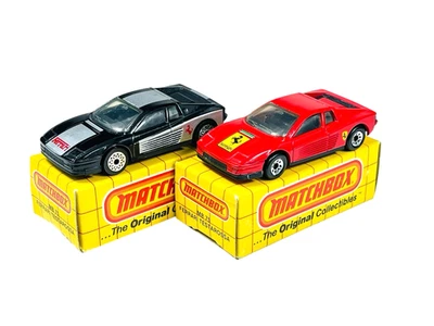Matchbox Superfast (2) Varied MB75 Ferrari Testarossas w/Yellow Grid Boxes - Image 1 of 4