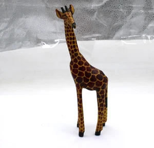 12 Zoll handgeschnitzte Holz Giraffe Skulptur Safari Wohndeko Figur Statue Afrika - Bild 1 von 4
