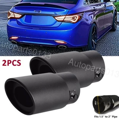2PCS For Hyundai Sonata Sedan Exhaust Pipe Tip Rear Tail Throat Muffler Tailpipe Foto 1 de 4