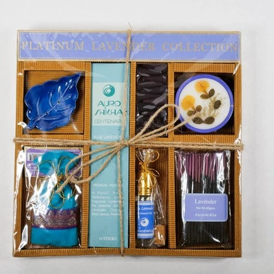 Conjunto de presente incenso aromático de lavanda | Amostrador de incenso e queimador  - Imagem 1 de 2