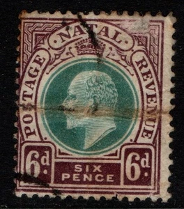 South Africa Natal 1902 1903 King Edward VII 6d Six Pence SG135 Used see note - Picture 1 of 1