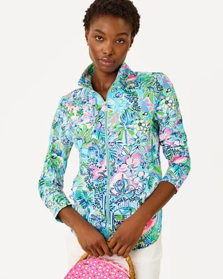 NWT Lilly Pulitzer Leona Zip-Up Color: Multi Lilly Loves Cinderella Choose Size. - Image 1 of 4