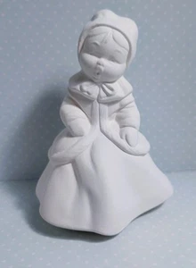 Weihnachtslied Mädchen ~ Keramik Biskuit fertig zum Bemalen - Bild 1 von 5