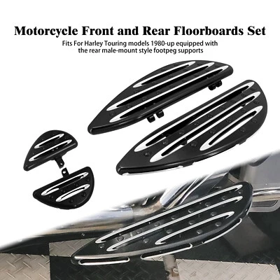 Driver Passenger Floorboards Foot Board Pegs For Harley Dyna FLD Softail Fat Boy - Imagem 1 de 4