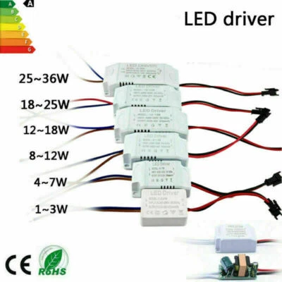 1W-36W LED Driver 85-265V 300mA Trasformatore plafoniera 220V Alimentatore per - Immagine 1 di 4