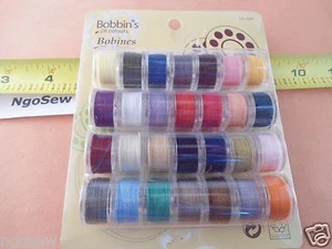 28 COLOR THREAD BOBBIN BOX SINGER BROTHER BABYLOCK KENMORE 2518 SA156 X52800150 - Picture 1 of 2