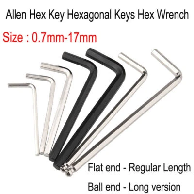 M0.7 M0.9 M1.27 M2-M17 Allen Hex Key Hexagonal Keys Regular Allen Key Hex Wrench - Image 1 of 4