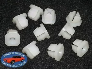 62-90 GM Dash And Headlight Bezel Trim Moulding Screw Nylon Nuts Clips 10pcs FA - Picture 1 of 6