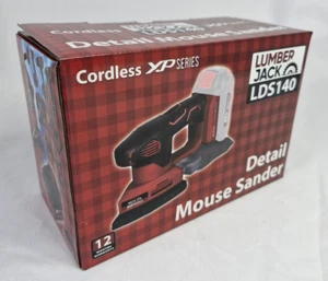 Levigatrice per topi Lumberjack dettagli palmo 220w con scatola antipolvere e fogli abrasivi 240V - Foto 1 di 1