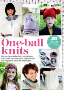 ONE-BALL KNITS 20 CUTE DESIGNS USING LEFTOVER BALLS OF YARN - Picture 1 of 2