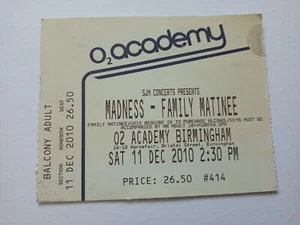 Madness Family Matinee 02 Academy Birmingham Gig Concert Ticket 2010 - Imagen 1 de 2