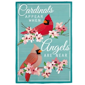 Angels are Near 1610077 Evergreen APPLIQUE Garden Flag 12.5” x 18” - Picture 1 of 1