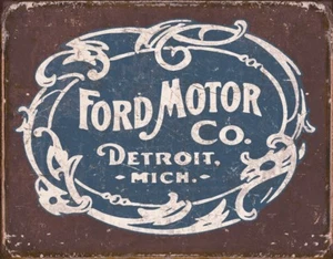 Ford Motor Company Detroit Michigan Metal Sign Reproduction 41cm x 32cm - Picture 1 of 1