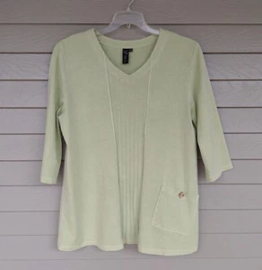 Camisa para mujer Focus informal de vida verde manga 3/4 artística informal talla XL - Imagen 1 de 4