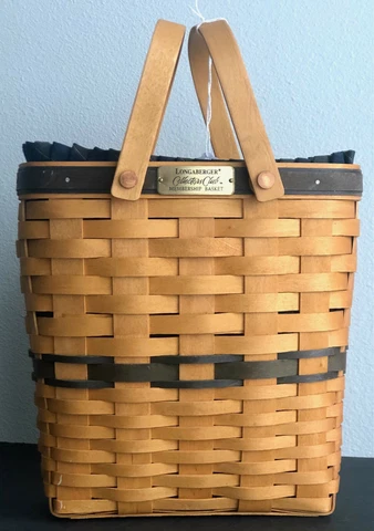 LONGABERGER 1998 Collectors Club Member Basket Combo w/ Liner & Protector New OS Cover