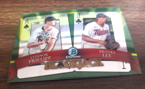CONNOR PRIELIPP/BROOKS LEE 2022 BOWMAN BLACK JACK BJ-6 TWINS (ROOKIE INSERT)