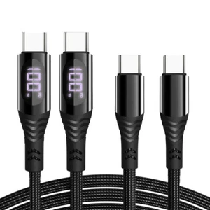 PD 100W 5A USB C a USB C Cable de Carga Rápida Pantalla LED Tipo-C Cargador - Imagen 1 de 15