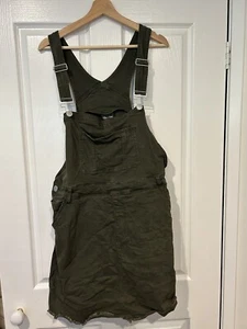 CITY CHIC Women’s Black Denim Stretch Pinafore Has Pockets Plus Size Medium - Picture 1 of 4
