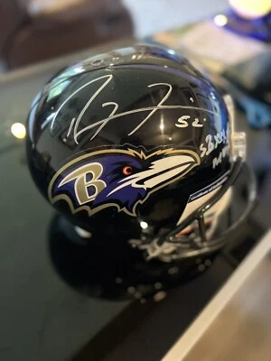 RAY LEWIS AUTOGRAPHED SIGNED FULL SIZE  RIDDELL HELMET PSA/DNA-“SB MVP” Ravens - Image 1 of 4