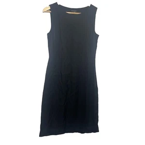 Vestido Lápiz Theory Negro Sin Mangas Elvinia Mezcla Seda Vaina Talla 2 Minimalista - Imagen 1 de 6
