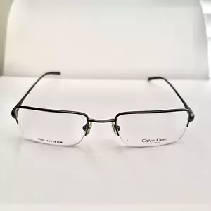Calvin Klein CK580 Semi Rimless Eyeglasses Frame Titanium Gray - Picture 1 of 10