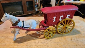 Vintage Gusseisen Eiswagen mit Pferd  - Bild 1 von 6