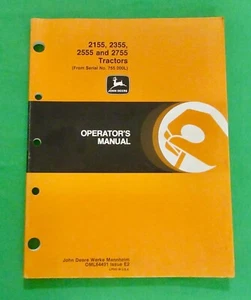 Manual de operador John Deere 2155-2355-2555-2755 OML6441 (amarillo industrial) - Imagen 1 de 14