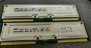 Lot of 2 Samsung MR16R1628DF0-CM8NF 256MB/8 800-40 RDRAM Memory Modules - Picture 1 of 1